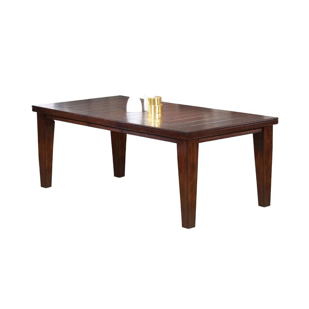 Rectangular Wooden Dining Table in Cherry Finish