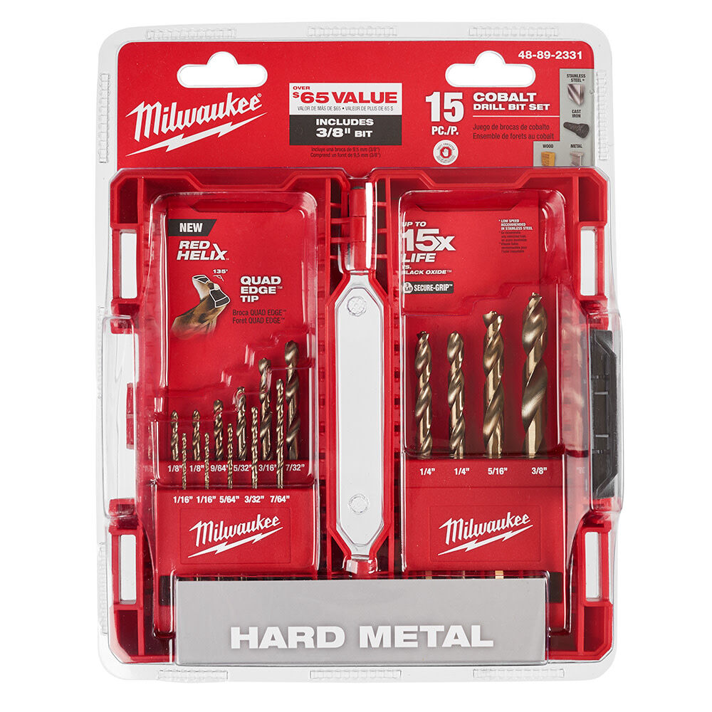 Milwaukee 15 Piece Cobalt RED HELIX Kit 48-89-2331 from Milwaukee