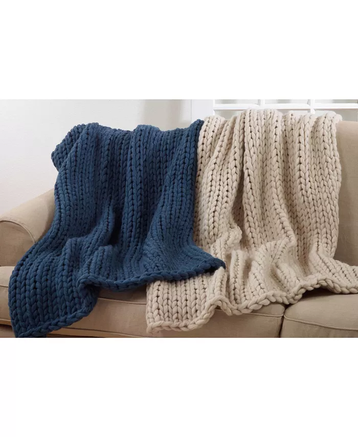 Saro Lifestyle Chunky Woven Knit Throw