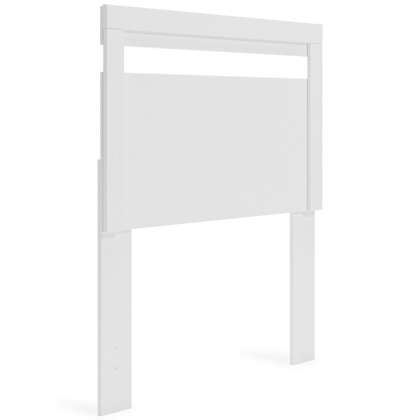 Flannia White Twin Panel Headboard - - 34440871