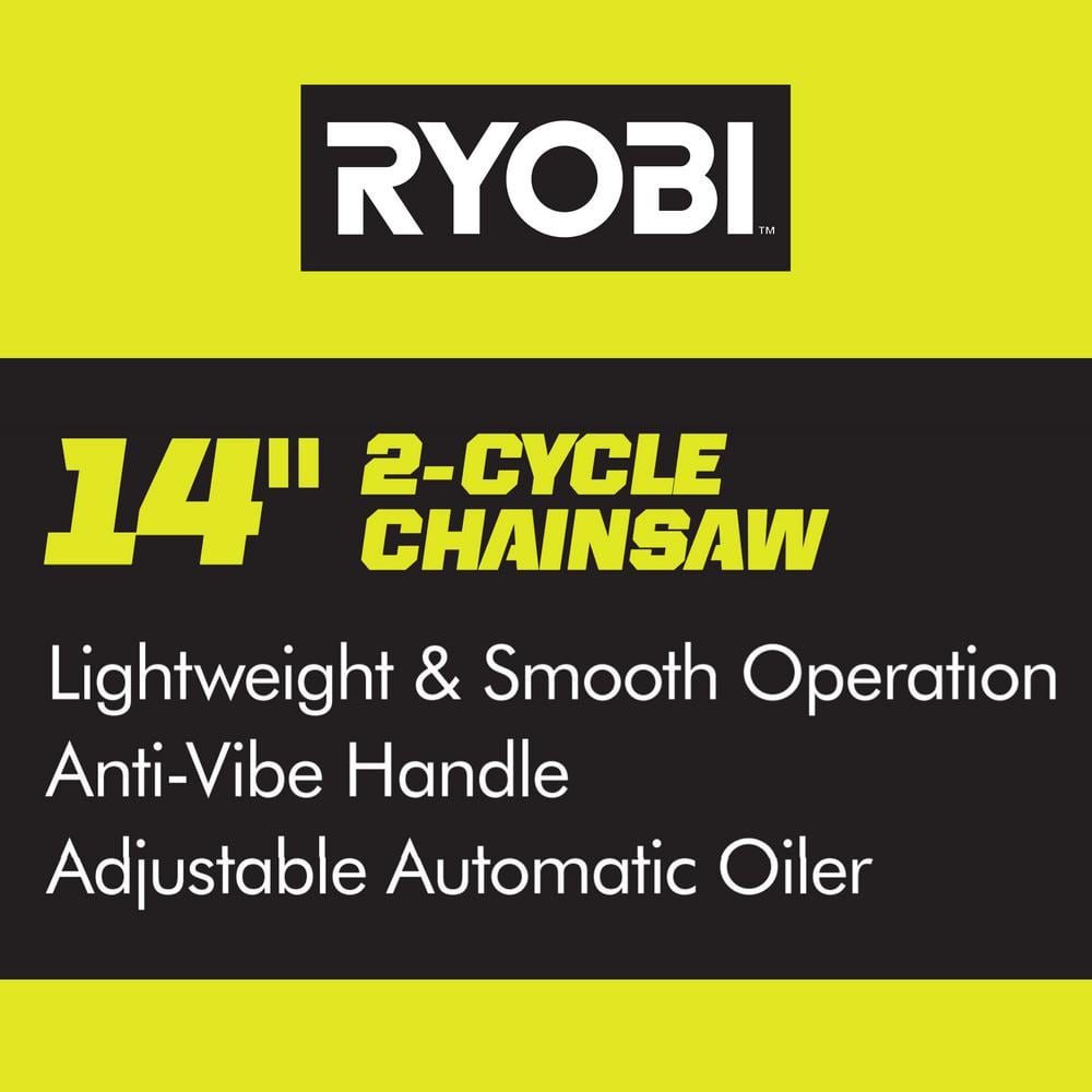 RYOBI 14 in. 37cc 2-Cycle Gas Chainsaw RY3714