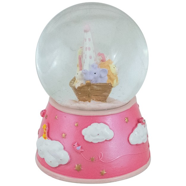 Children x27 s Pink Sleepy Time Musical Snow Globe