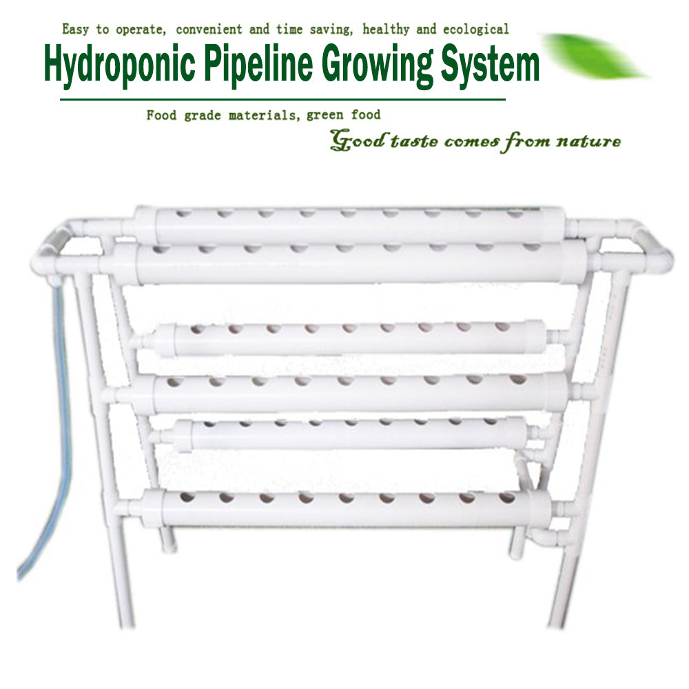 TECHTONGDA Hydroponic 54 Holes Site Grow Kit Double Side 6 Pipe Vegetable Planter Garden Indoor Plant Grow System