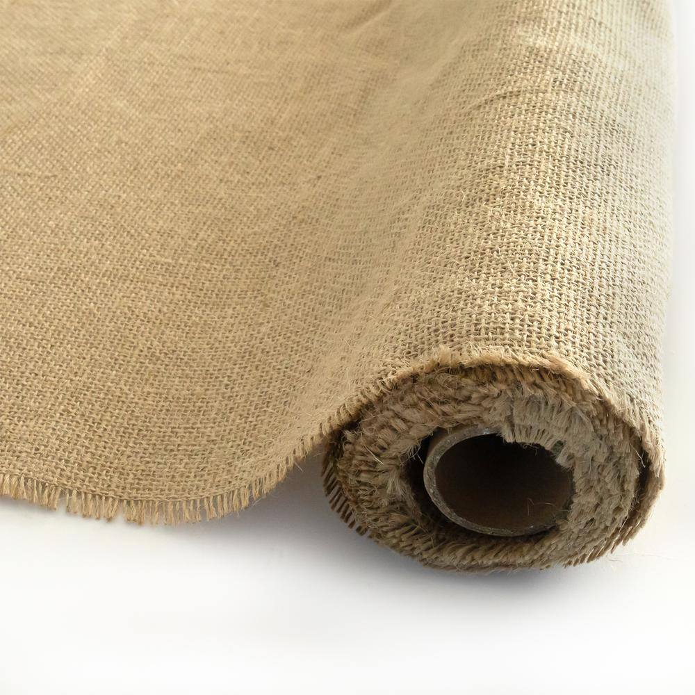 Agfabric 14 in. x 300 ft. Gardening Burlap Roll - Natural Burlap Fabric for Weed Barrier Tree Wrap Burlap Rustic Party Decor NJTR140100N1R