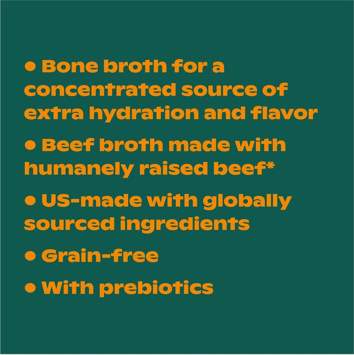 Made by Nacho Humanely-Raised Beef Bone Broth Wet Cat Food Topper， 8.4-oz tetra， case of 12