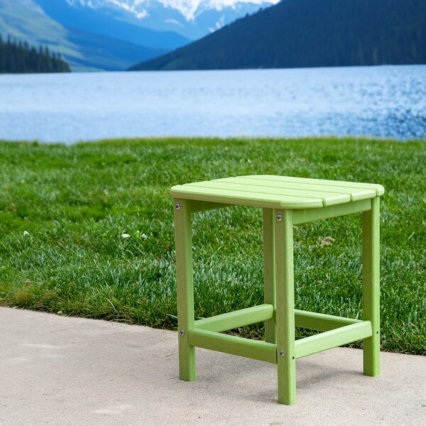 HDPE Compact Side Table，Perfect for Indoor/Outdoor Use，Ultra Durable Weather Resistant Design