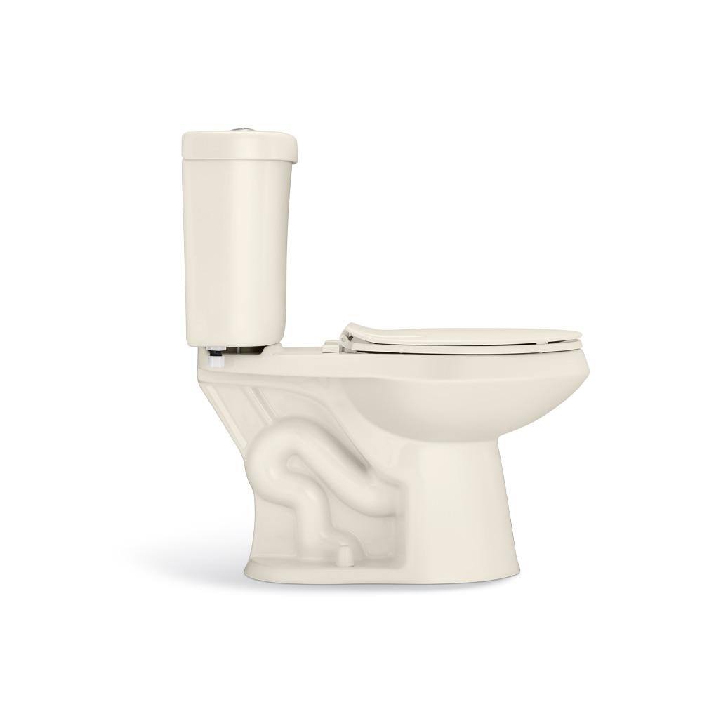 Glacier Bay 2-piece 1.1 GPF1.6 GPF High Efficiency Dual Flush Elongated Toilet in Bone N2316-BNE