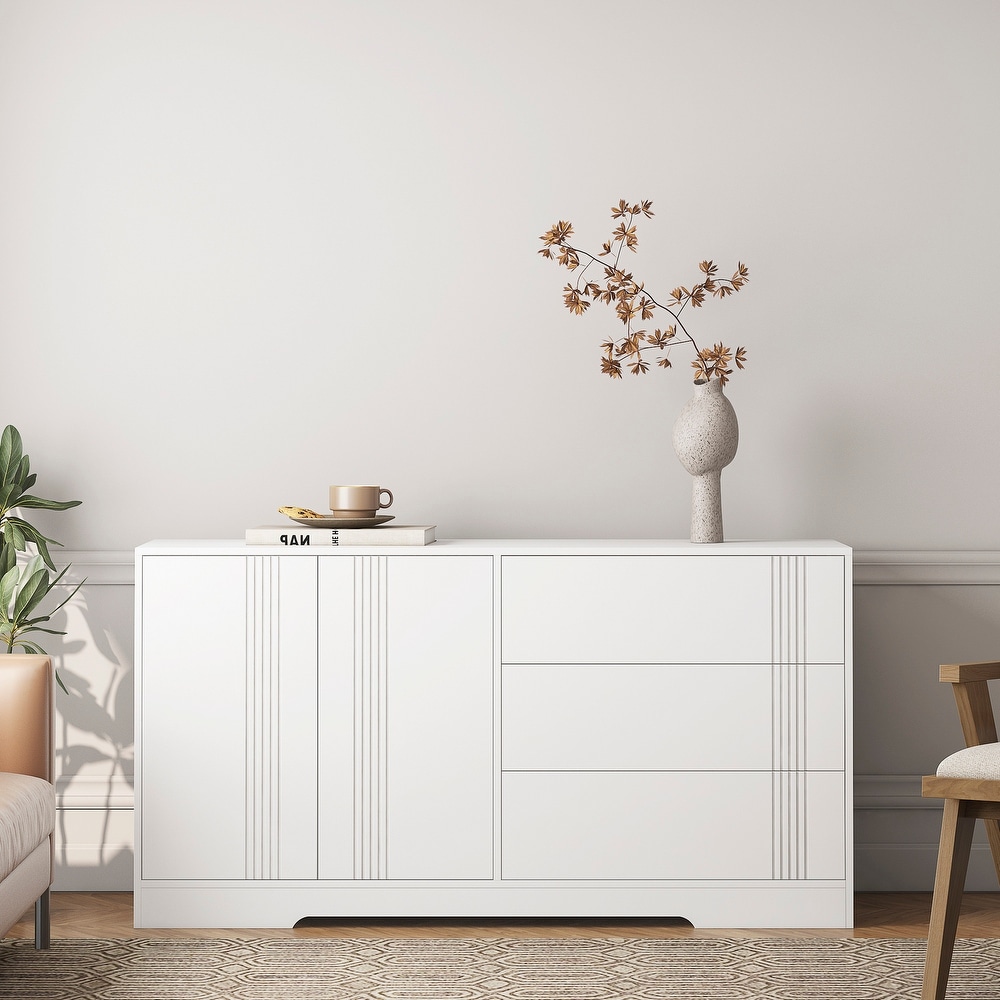 Sideboard Buffet Cabinet with Storage with Drawer and Doors  47.2\