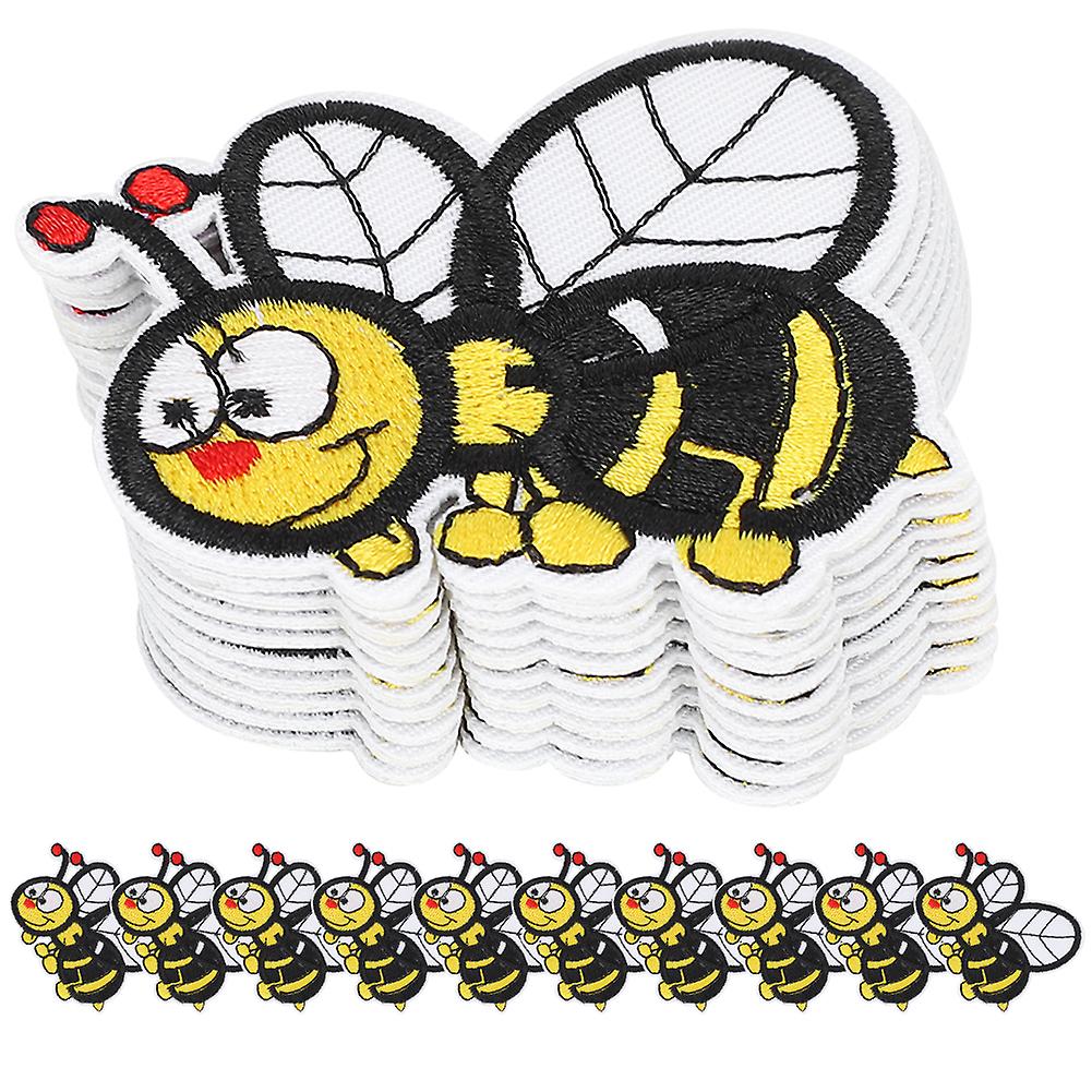 20pcs Embroidery Cloth Stickers Bee Insect Iron Patches Clothes Backpack Clothing Accessories