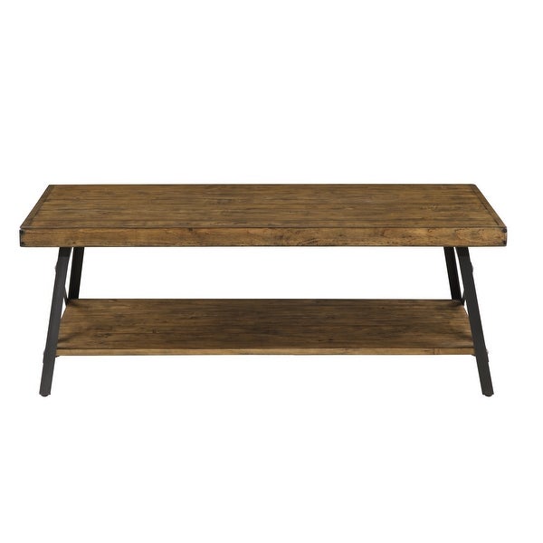 Carbon Loft Oliver Rustic Wood Coffee Table