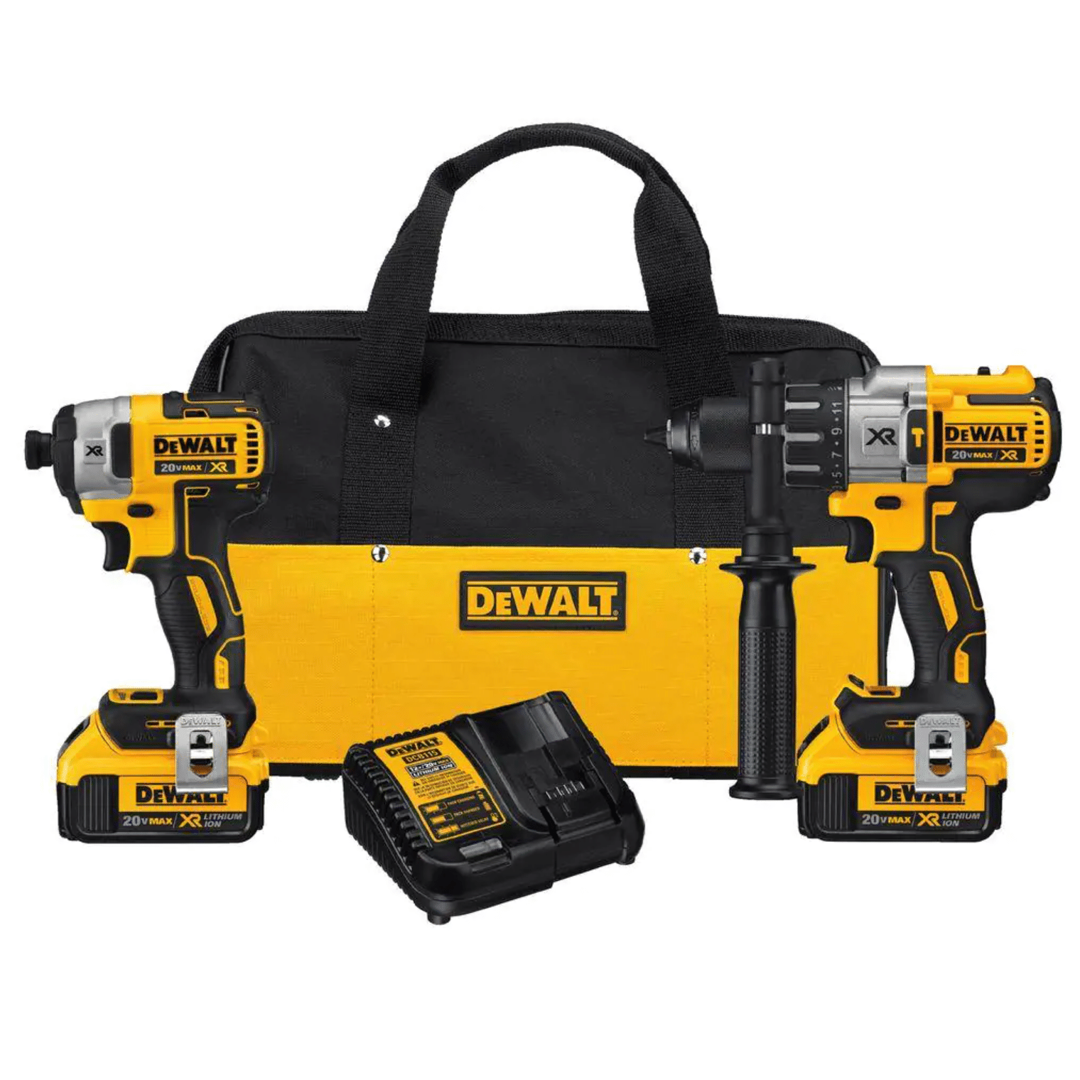 Dewalt 20V Max XR Cordless Brushless Hammer Drill/Impact Combo Kit (2-Tool) with (2) 20-Volt 4.0Ah Batteries and Charger (DCK299M2)