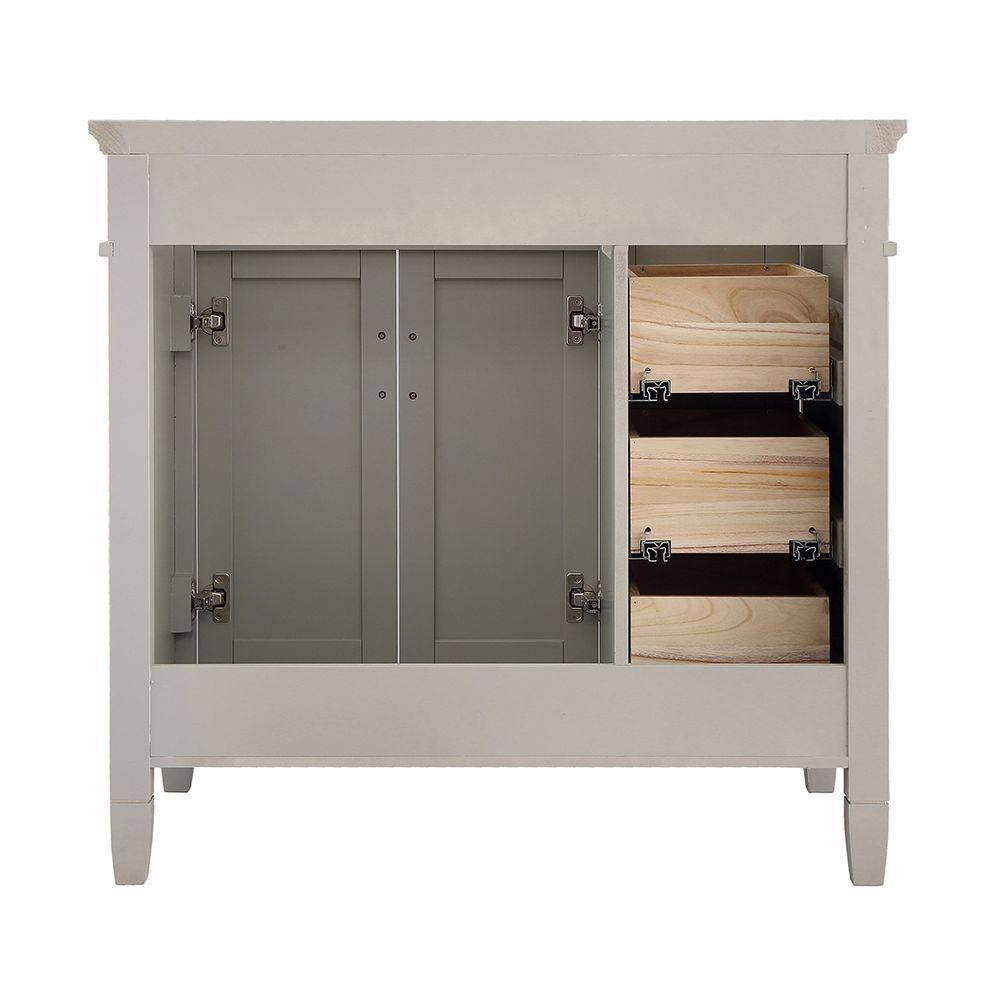 Home Decorators Collection Ashburn 36 in. W x 21.75 in. D Vanity Cabinet in Grey ASGRA3621DR