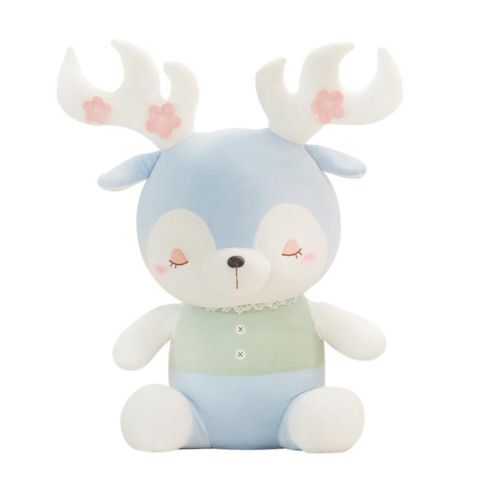 1pc Adorable Lamb Doll Plush Toy Stuffed Ragdoll Toy Baby Appease Toy Creative Birthday Gift (blue 32cm)