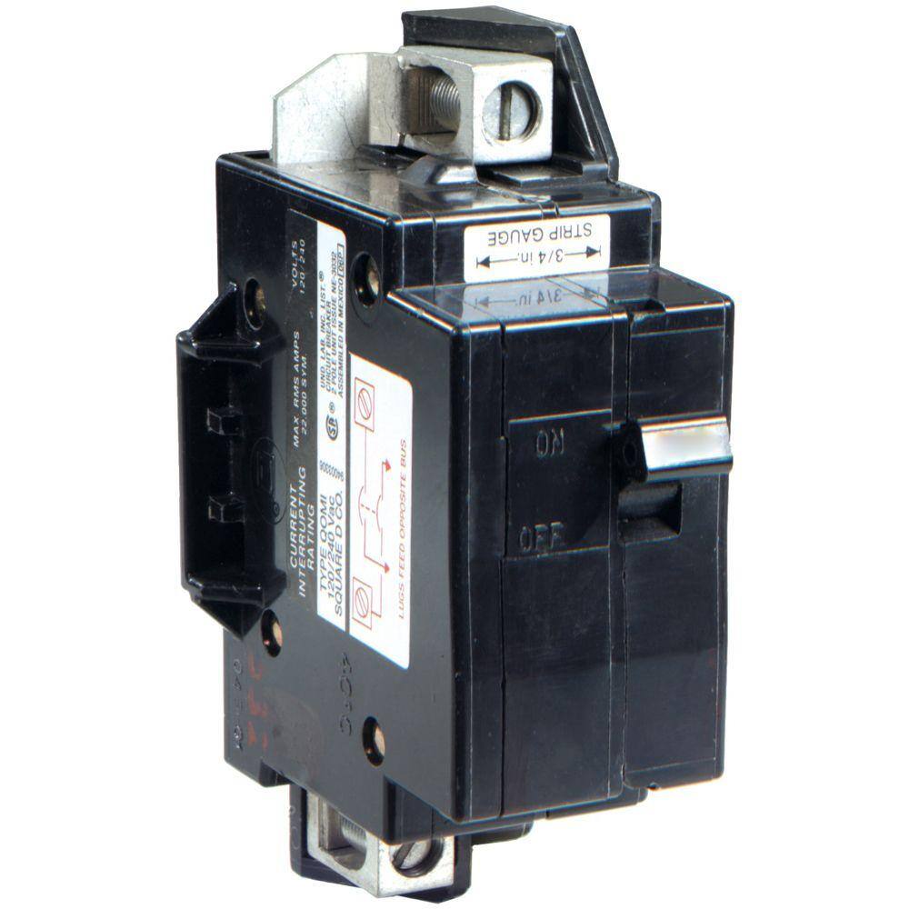 Square D QO 125 Amp 22k AIR QOM1 Frame Size Main Circuit Breaker for QO or Homeline Load Centers QOM125VHCP