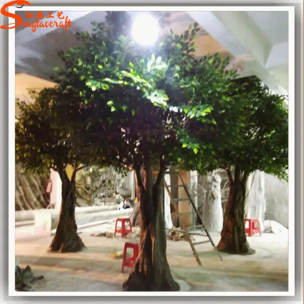 Large outdoor artificial trees big cheap artificial oak tree for garden decoration