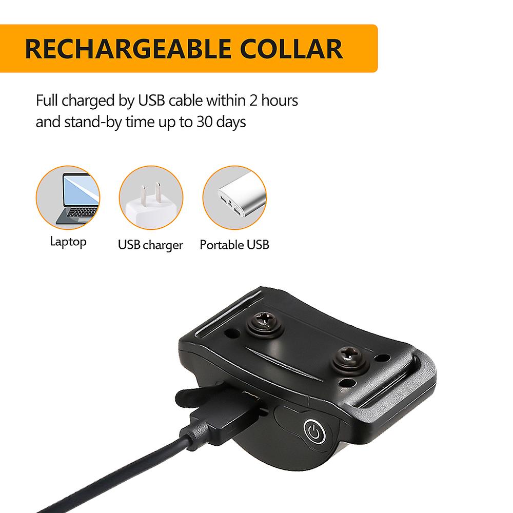 Noshockadvancedautostopdogbarkcollar-lcddisplay，2-hourcharge，60-dayuse，ip65waterproof