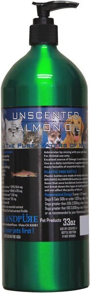 Iceland Pure Pet Products Unscented Pharmaceutical Grade Salmon Oil Liquid Dog and Cat Supplement