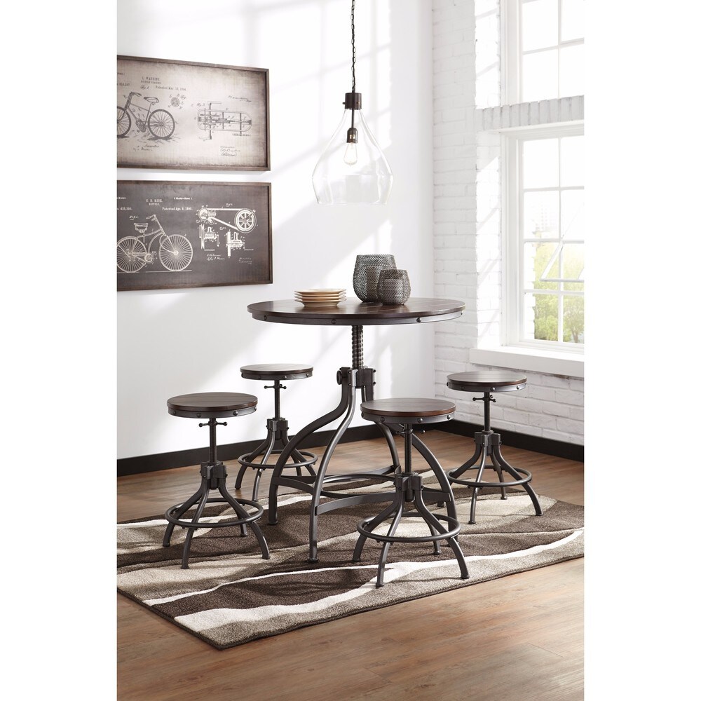 Odium Brown 5 Piece Counter Table Set