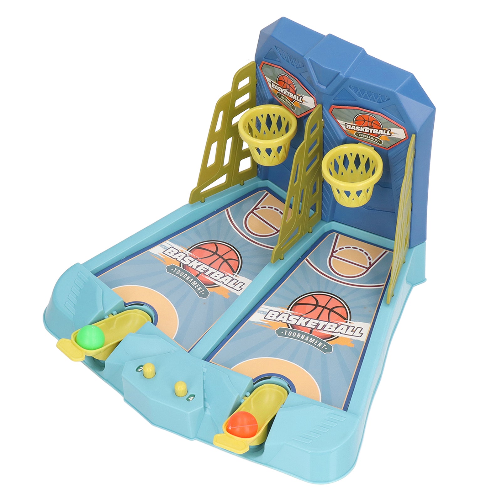 Table Top Basketball Game， Table Basketball Game Shooting Match Time Killing  For Kids Peacock Blue