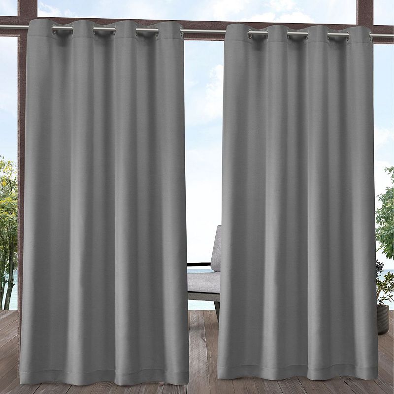 Exclusive Home 2-pack Indoor/Outdoor Solid Cabana Window Curtains