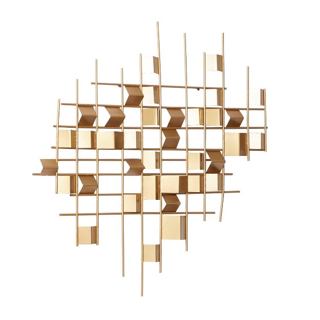 Contemporary Abstract Wall Decor Gold Cosmoliving By Cosmopolitan