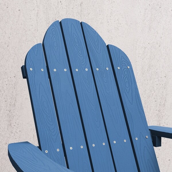 LUE BONA Plastic Poly Weather Resistant Outdoor Patio Adirondack Chair 1Pack