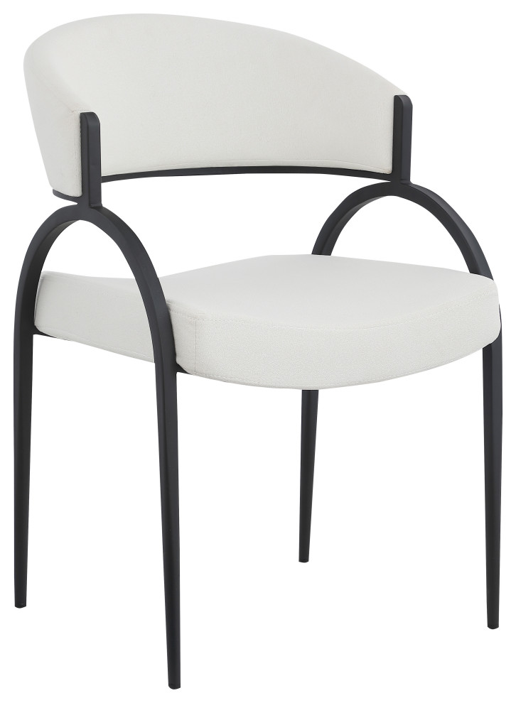 Privet Beige Dining Chair  Set of 2   Midcentury   Dining Chairs   by Meridian Furniture  Houzz