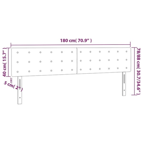 vidaXL LED Headboard Black 39.4