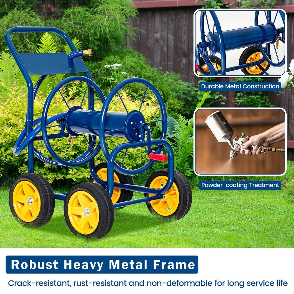 Garden Hose Reel Cart Holds 330ft of 3/4 Inch or 5/8 Inch Hose   35\