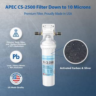 APEC Water Systems CS-Series Easy Install High Capacity Under-Counter Water Filtration System CS-2500