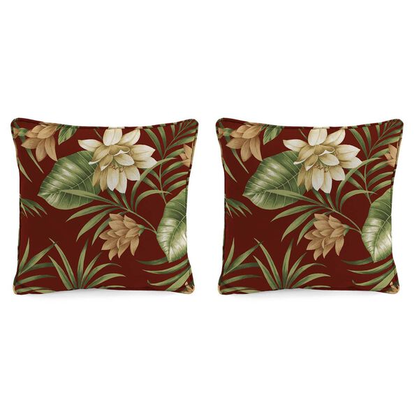 Siesta Key Pompei Multicolour 18 Inches Throw Pillows， Set of Two