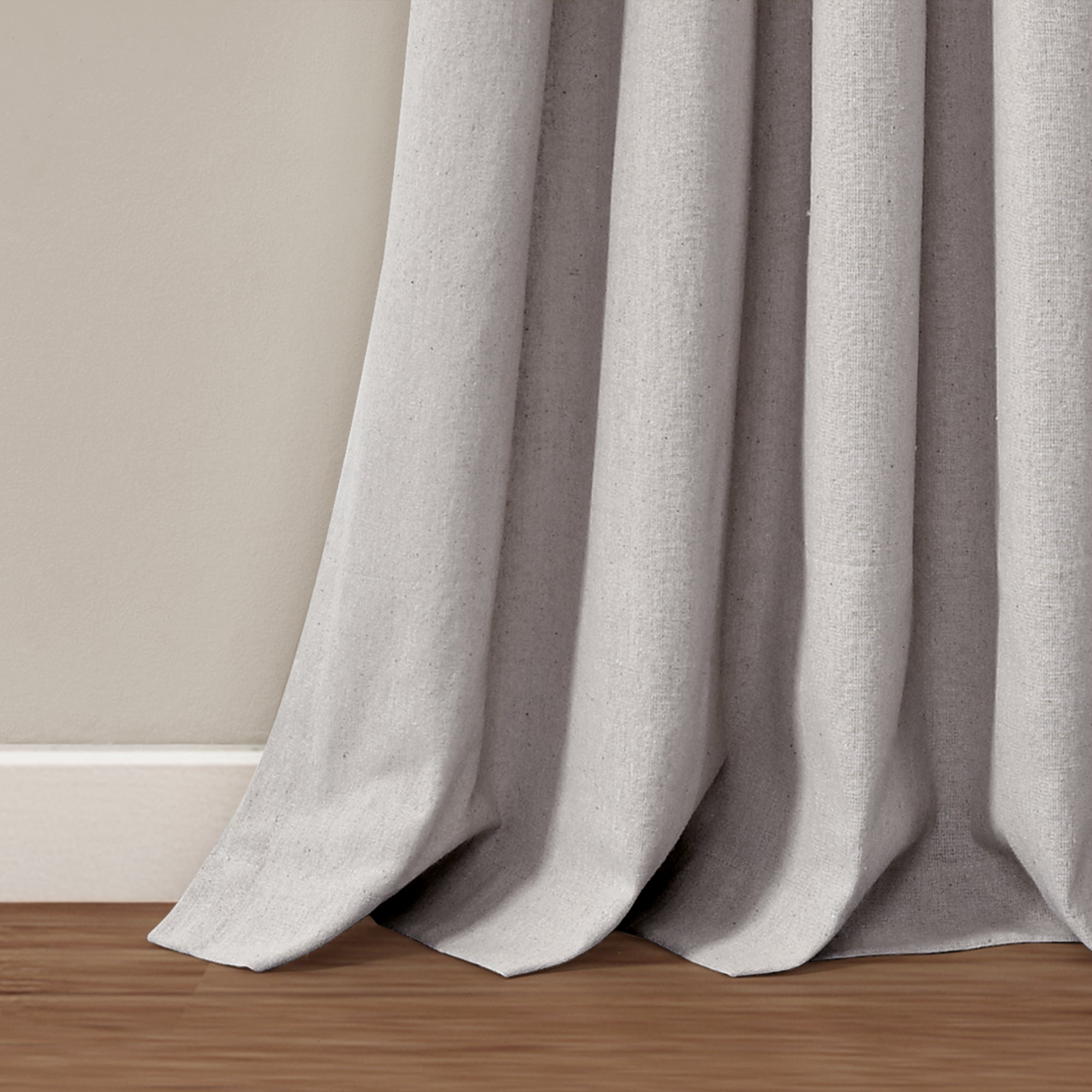 Linen Button Pinched Pleat Window Curtain Panel