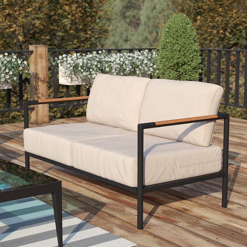 Flash Furniture Indoor / Outdoor Patio Loveseat