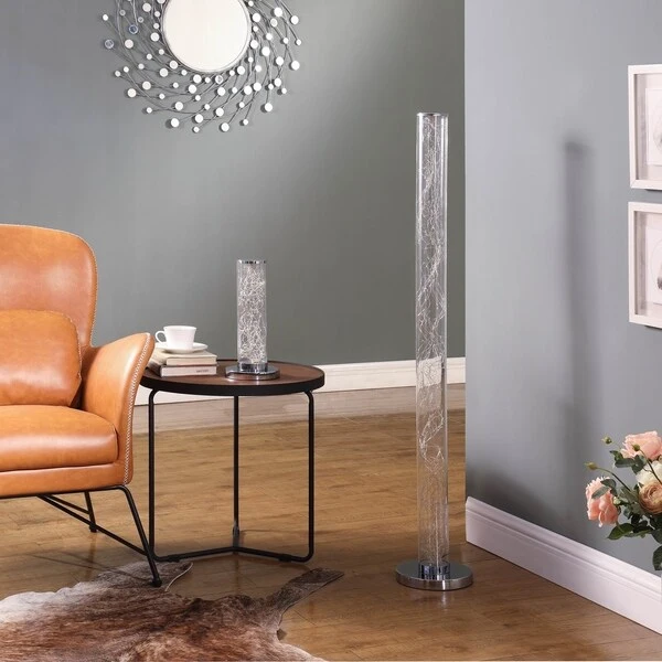 Exposed Rope LED Minari Clear Column Floor Lamp