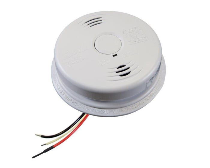 Kidde i12010SCO Worry-Free AC/DC Combination CO  Smoke Alarm With 10 yr Sealed Battery - 21010408-N