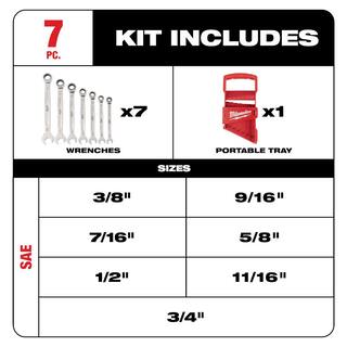 MW 14 in. Drive SAEMetric RatchetSocket Combination Ratcheting Wrench Mechanics Tool Set (64-Piece) 48-22-9004-48-22-9406-48-22-9506