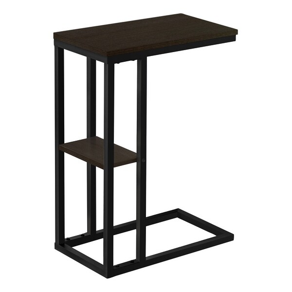 Accent Table， C-shaped， End， Side， Snack， Living Room， Bedroom， Metal， Laminate， Contemporary， Modern - 18.25