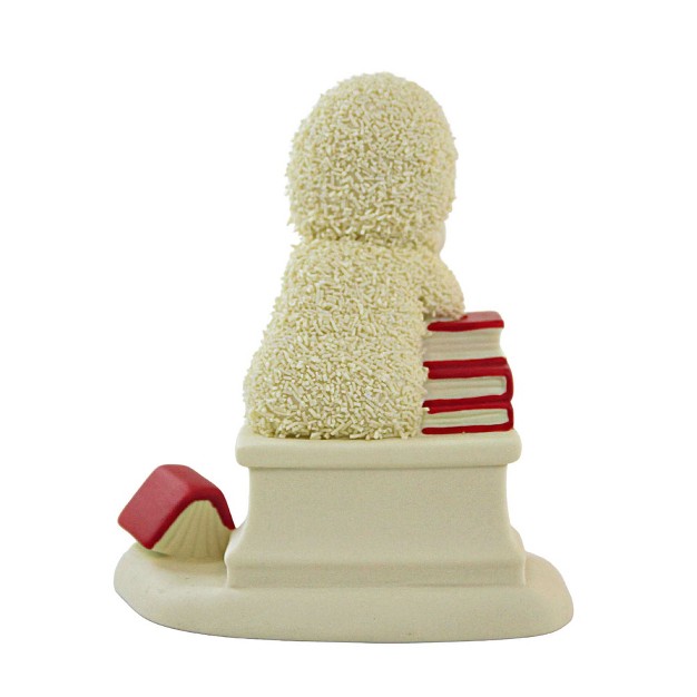 Snowbabies So Many Books So Little Time One Figurine 4 0 Inches Department 56 Reading Leisure 6012349 Porcelain Off white