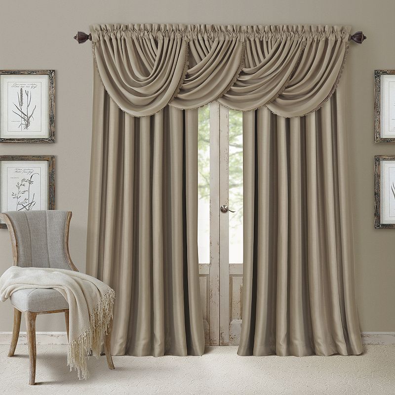 Elrene Home Fashions All Seasons Waterfall Window Valance， 52x36