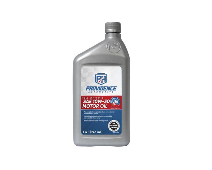 Providence Automotive Oil Full Synthetic 10W30， 1 Quart - PA-10301S