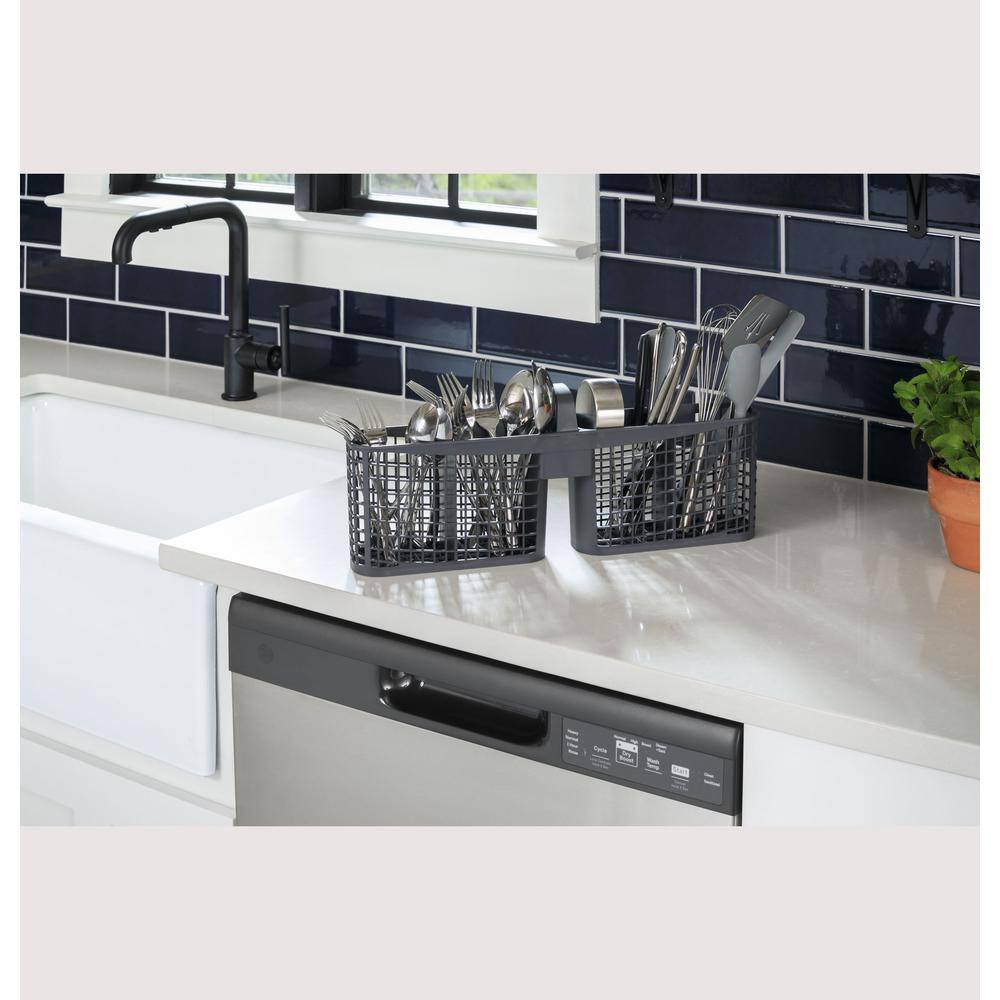 GE 24 in. Built-In Tall Tub Front Control Stainless Steel Dishwasher with Dry Boost 59 dBA GDF510PSRSS