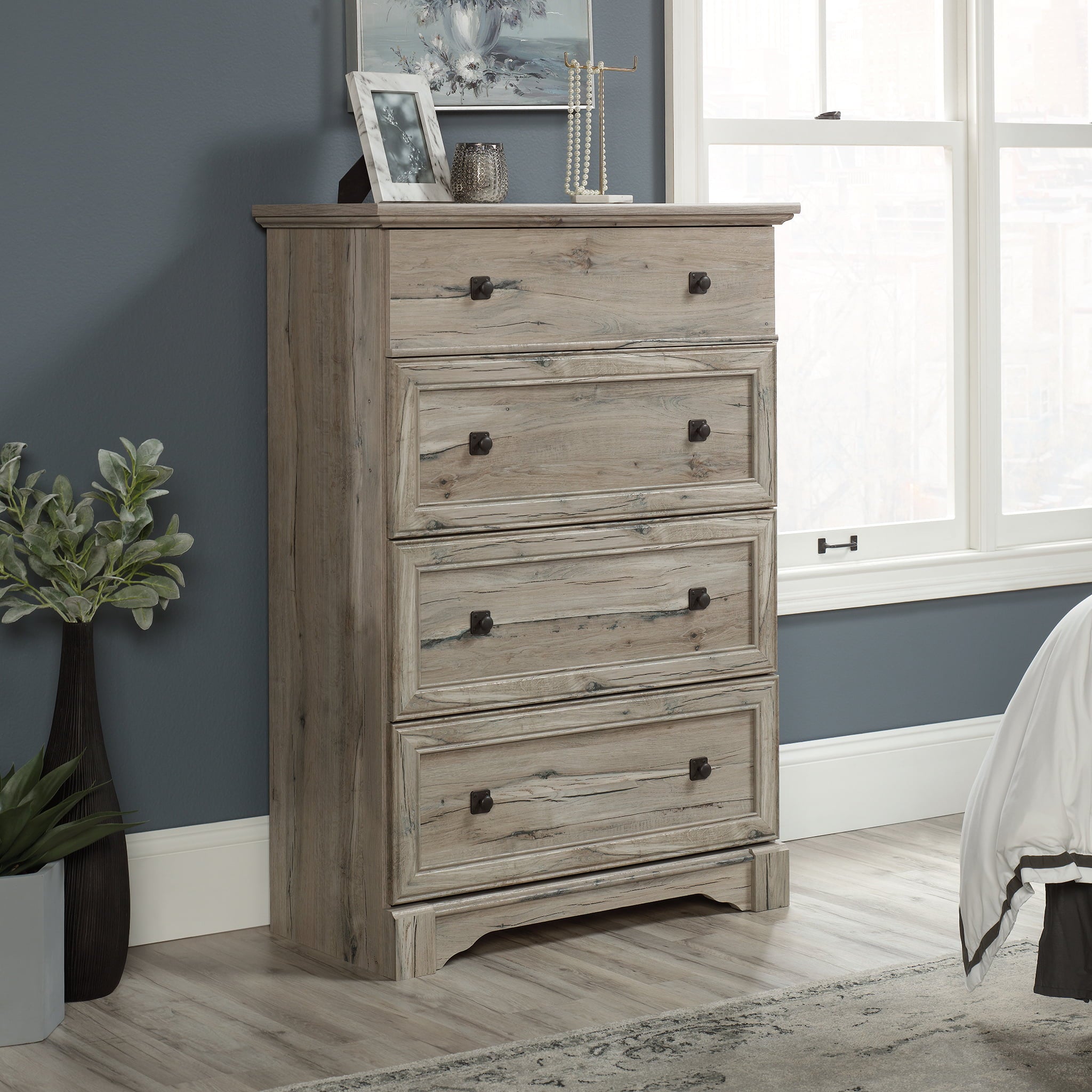 Sauder Palladia 4 Drawer Chest, Split Oak Finish