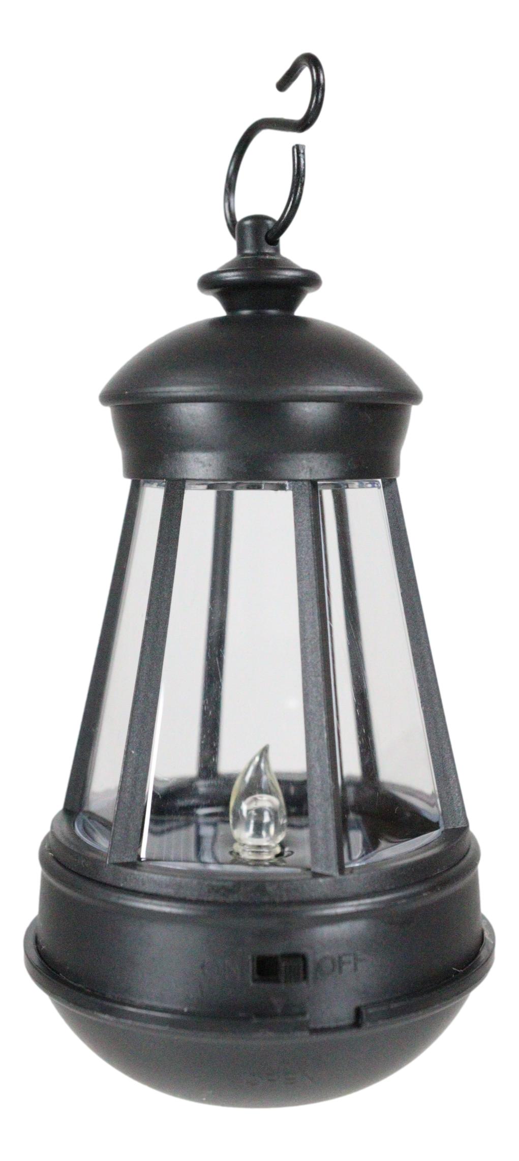 Ebros Set of 2 Plastic Solar Hanging LED Lantern 5.5 Inches High