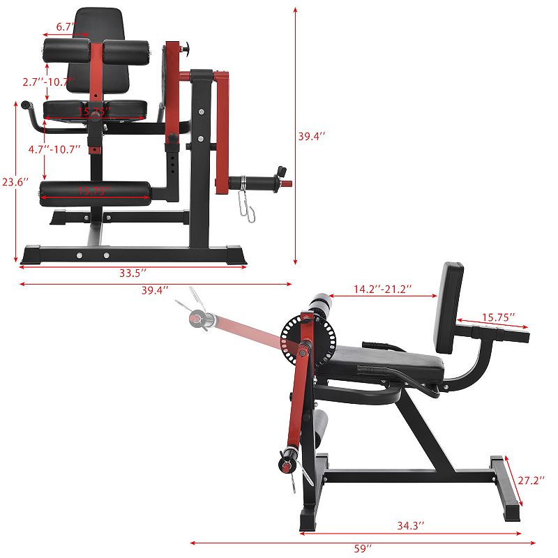 Merax Leg Extension And Curl Machine - Leg Exercise Machine