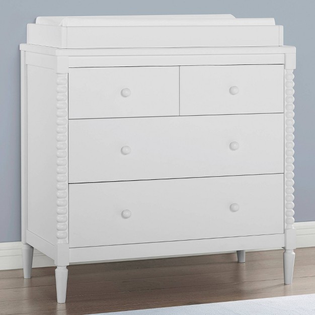 Delta Children Saint 4 Drawer Dresser With Changing Top And Interlocking Drawers