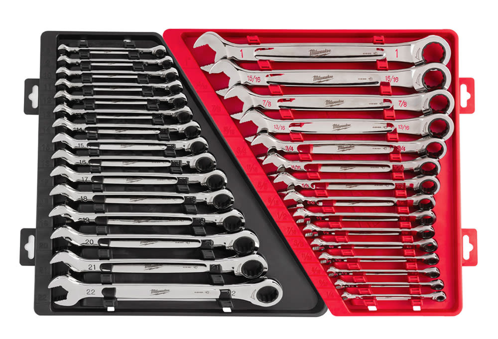 SAE and Metric Ratcheting Combination Wrench Bundle ;