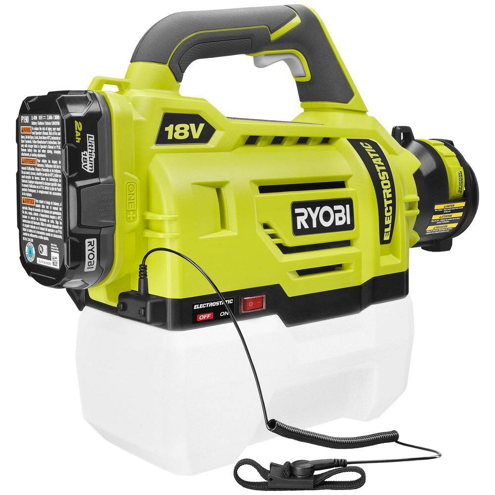 RYOBI ONE+ 18V Cordless Electrostatic 0.5 Gal Sprayer with 2.0 Ah Battery and Charger P2890