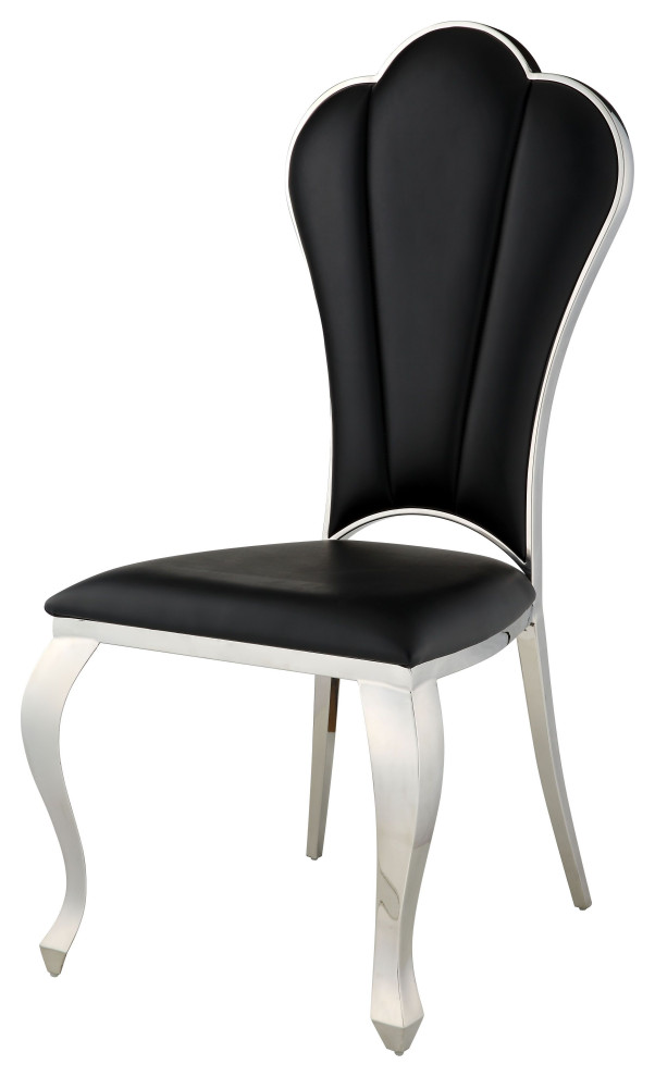 ACME Cyrene Side Chair  Set of 2  Black   Traditional   Dining Chairs   by Acme Furniture  Houzz