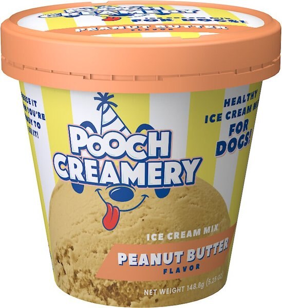 Pooch Creamery Peanut Butter Flavor Ice Cream Mix Dog Treat， 5.25-oz cup