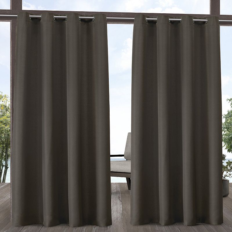 Exclusive Home 2-pack Indoor/Outdoor Solid Cabana Window Curtains